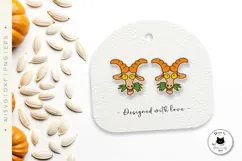 Funny Goat Laser Cut Earrings Design | Farm Animal SVG Product Image 3