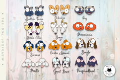 Funny Dog Stud Earrings Laser Cut Bundle | Dog Breed SVG Product Image 2