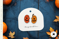Pumpkin Halves Stud Earrings | Halloween Laser Earrings SVG Product Image 3