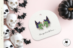 Spooky Witch Stud Earrings | Halloween Laser Cut Earrings Product Image 3