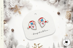 Unique Funny Christmas Stud Earrings Laser Cut Designs Product Image 5