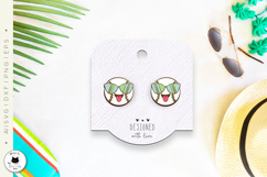 Cute Baseball Stud Earrings Laser Cut Product Image 3
