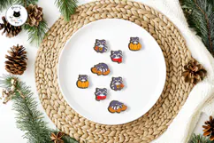 Cute Raccoon Stud Earrings | Autumn Earrings SVG Product Image 5