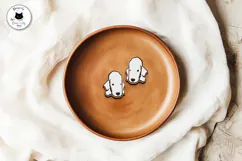 Bedlington Terrier Dog Stud Earrings | Dog Laser Cut SVG Product Image 3