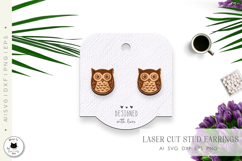 Forest Animal Stud Earrings | Laser Cut Jewelry Product Image 3