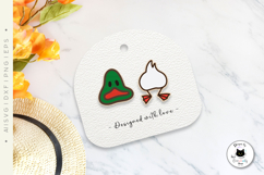 Cute Duck Stud Earrings | Animal Laser Cut SVG Product Image 3