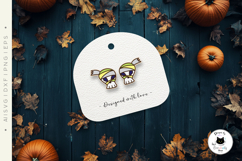 Skull Mummy Laser Cut Stud Earrings | Halloween Earrings SVG Product Image 3