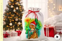 Santa Reindeer Christmas Illustration | Winter PNG Design Product Image 2