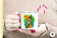 Santa Reindeer Christmas Illustration | Winter PNG Design Product Image 4
