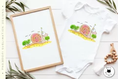 Cute Little Snail PNG | Funny Animal Illustration Product Image 4