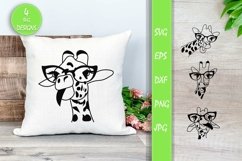 Funny Giraffe With Glasses Bundle Svg Files Product Image 1
