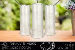 Wood 20 Oz. Skinny Tumbler Wrap Sublimation Design Product Image 1