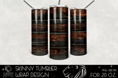 Wood 20 Oz. Skinny Tumbler Wrap Sublimation Design Product Image 2