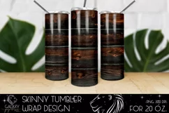 Wood 20 Oz. Skinny Tumbler Wrap Sublimation Design Product Image 1