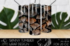 Wood 20 Oz. Skinny Tumbler Wrap Sublimation Design Product Image 3
