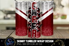 Cheer Tumbler Sublimation, Tumbler Design PNG Product Image 1