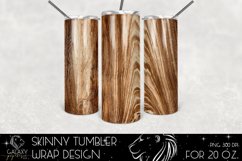 Wood 20 Oz. Skinny Tumbler Wrap Sublimation Design Product Image 2