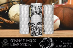 Golf Mom 20 Oz. Skinny Tumbler Wrap Sublimation Design Product Image 3