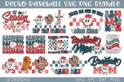Retro Baseball SVG Bundle PNG Cut file Product Image 1