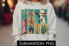 Retro Western Cowgirl PNG Sublimation Product Image 2
