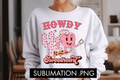 Howdy Sweetheart Valentine PNG Sublimation Product Image 3