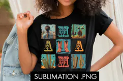Retro Western Mama Cowgirl PNG Sublimation Product Image 3