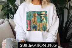 Retro Western Cowgirl PNG Sublimation Product Image 3