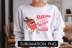 Brewing Solo No Love Just Coffee Valentine PNG Sublimation Product Image 1