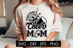 Football And Cheer Mom SVG Cut File PNG Product Image 2