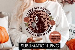 I like my coffee black like my soul Sublimation PNG Product Image 1