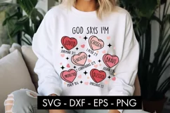 Religious Valentine Candy Heart SVG PNG Sublimation Product Image 2