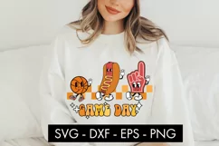 Retro Basketball Game Day SVG PNG Cut file Product Image 1