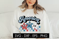 Retro America 4th July SVG PNG Cut file Product Image 2