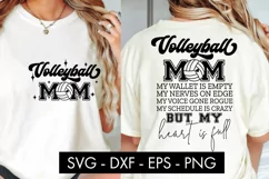 Volleyball Mom My Wallet Is Empty SVG Cut File PNG Product Image 1