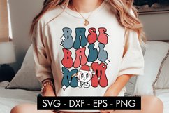 Retro Baseball Mom SVG PNG Cut file Product Image 1