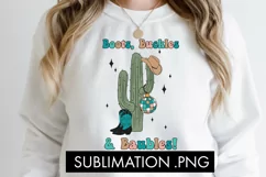 Boots Buckles And Baubles Christmas PNG Sublimation Product Image 2