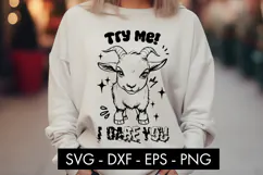 Funny Goat Animal SVG PNG Sublimation Product Image 2