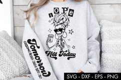 Nope Not Today Skeleton SVG Coffee PNG Product Image 1