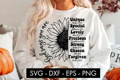 God says you are Unique Chosen Strong Special SVG Cut file Product Image 1