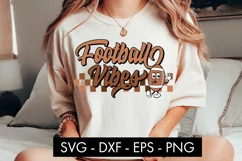 Retro Football Vibes SVG Cut File PNG Sublimation Product Image 1