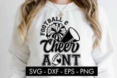 Football And Cheer Aunt SVG Cut File PNG Product Image 1