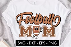 Retro Football Mom SVG Cut File PNG Sublimation Product Image 2