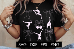 Gymnast Coquette SVG Minimalist Bow PNG Product Image 2