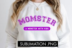 Momster A Monster With Kids PNG Sublimation Product Image 3