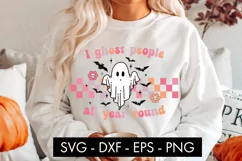 I Ghost People All Year Round SVG Cut File PNG Sublimation Product Image 1