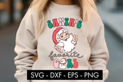 Santa's Favorite Girl SVG Cut File PNG Product Image 1
