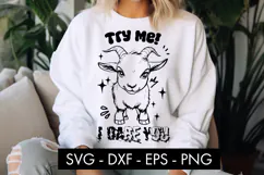Funny Goat Animal SVG PNG Sublimation Product Image 3