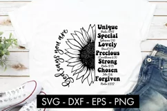 God says you are Unique Chosen Strong Special SVG Cut file Product Image 2