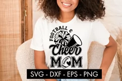 Football And Cheer Mom SVG Cut File PNG Product Image 3