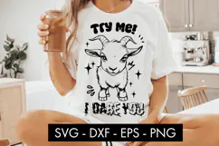 Funny Goat Animal SVG PNG Sublimation Product Image 1